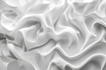 Fototapeta premium A black and white photo of white fabric