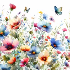 watercolor wildflowers