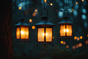 Christmas Tree with Decorations and Snowfall 