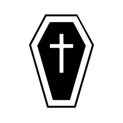 Obraz premium Dead Coffin Halloween Icon