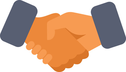 Two business people shaking hands, making a business deal or partnership