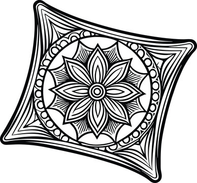 recommend clip art: pillow line art design logo icon concept illustration silhouette on a white background