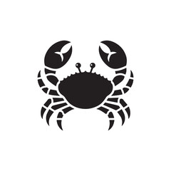 seaside sovereign crab , crab silhouette vector