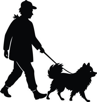 recommend clip art: Portrait of a Pomeranian Dog Vector isolated on white background Dog Silhouettes.