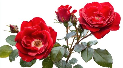 Fototapeta premium dramatic red roses isolated
