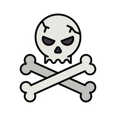 skull and bone Halloween  Icon