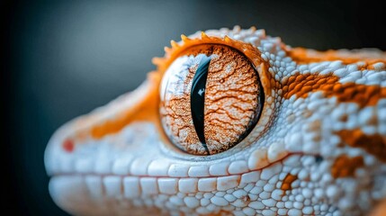 Fototapeta premium Close-up of a Gecko's Eye and Scaly Skin