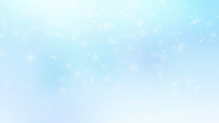 White snowflake with bokeh backgrounds on blue backgrounds in Christmas Holiday  , illustration 