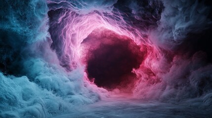 Fototapeta premium Ethereal Tunnel with Colorful Cloud Background