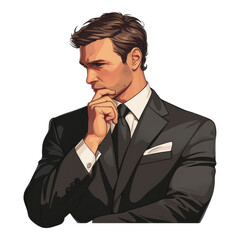  financial advisor clipart, financial element, professional figure, formal attire