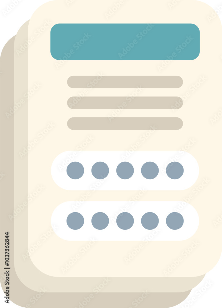 Poster electronic lock screen showing password input form for access to device