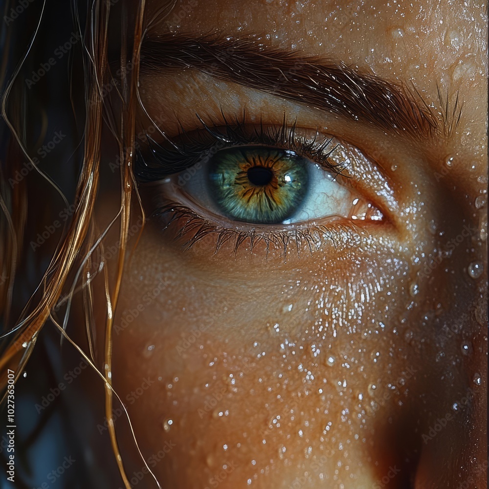 Poster hyper realistic photo of glittering gradient background with hologram effect and magic lights