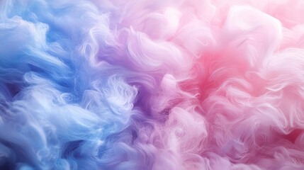 Fototapeta premium hyper realistic photo of Colorful cotton candy in soft pastel color background. Generative AI , copy space, copy space for text,