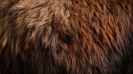 Close-up of Brown Animal Fur with Soft and Textured Hairs