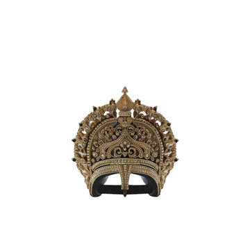 Ancient old golden indian crown 