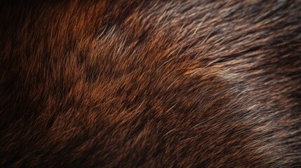 Close-up of Brown Fur with Subtle White Hairs