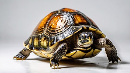 Obraz premium pet turtle basking under a heat lamp