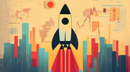 Rocket Launch Startup Business Growth