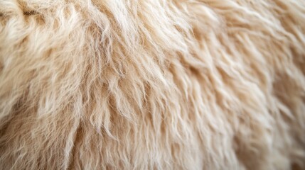 Close-up of a Cream-Colored Furry Texture