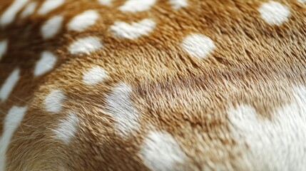 Close-up of a Deer's Brown and White Fur