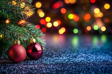 Christmas gifts box on festive background