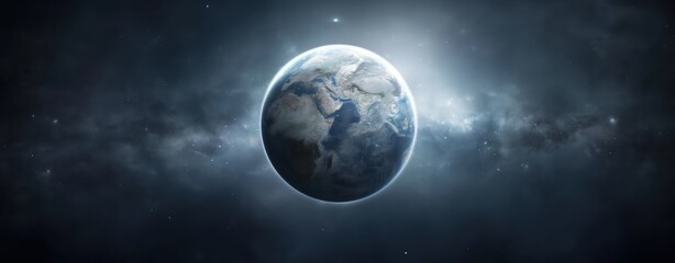 Fototapeta premium Stunning Earth View in Cosmic Light