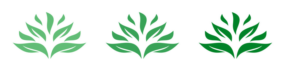  leaf vector logo design, editable leaf icon, symbol, tree, plant, green leaf,organic,natural 