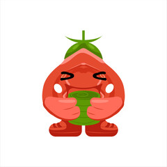 Cute Tomato Mascot Illustration.
