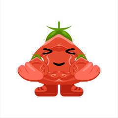 Cute Tomato Mascot Illustration.