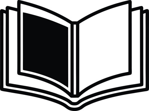 recommend clip art: Book silhouette logo design. isolated in a white background. book icon. modern design. vector illustration