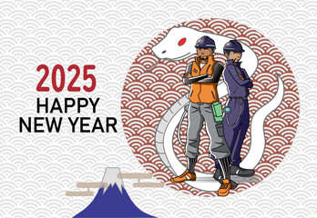 建設作業員の年賀状