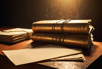 Ancient books. Generative AI