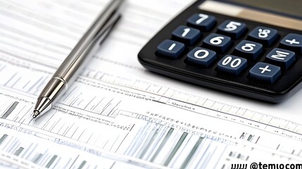 Detailed Spreadsheets and Financial Tools on Business Desk for Planning and Analysis