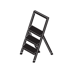 Folding ladder icon vector illustration symbol
