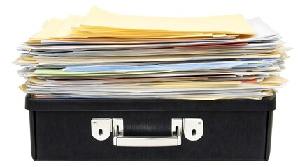Professional Briefcase and Business Documents on Organized Workspace