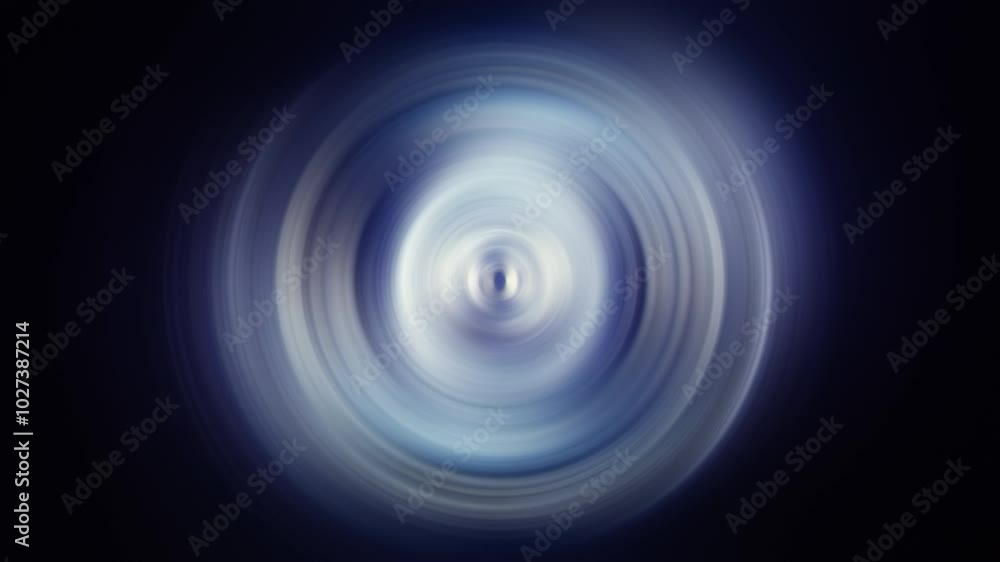 Poster vj loop center blurred blue circle radial shine ray gradient moving hypnotic spiral abstract backgro