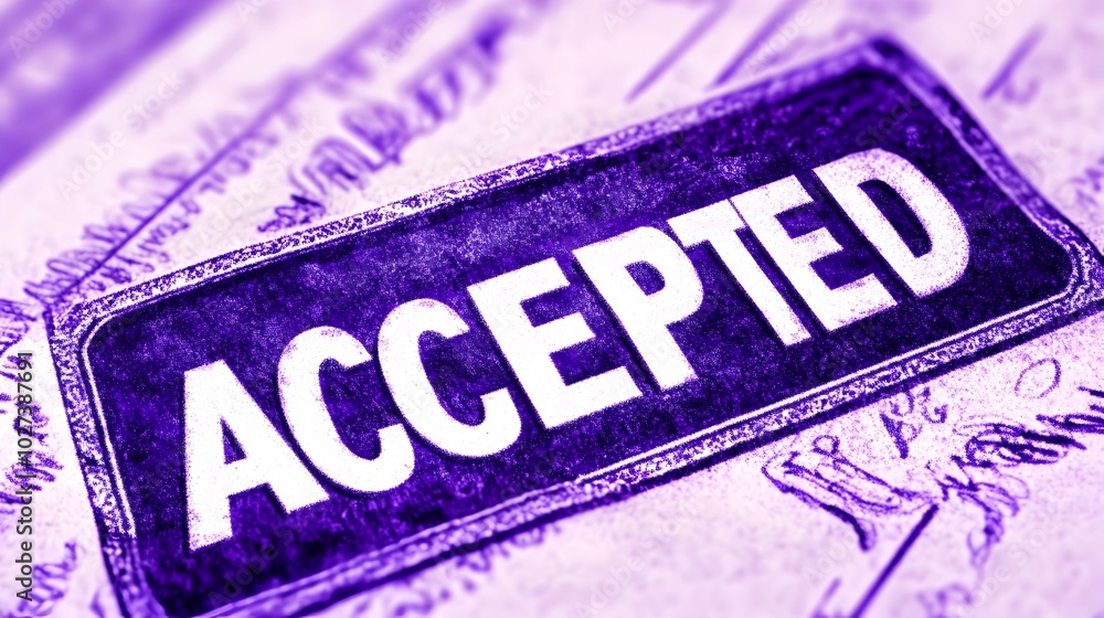 Poster digital document with prominent accepted watermark overlay signifying completion