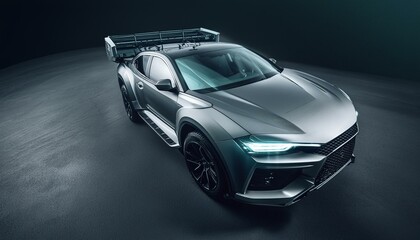 Obraz premium Futuristic hardcore cyber heavy duty car