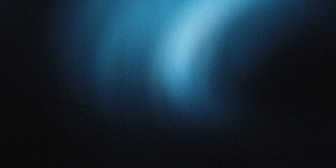 Obraz premium Gradient background with coal black and muted cyan tones, with gentle radial gradients and a delicate, airy blur, noise texture effect