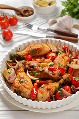 Basque Chicken Pepper Artichoke and Chorizo Saute