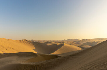 View of the dessert near the city of Ica Peru.