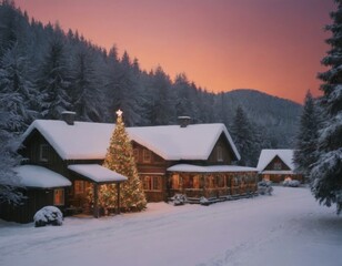 Fototapeta premium rural house in the forest