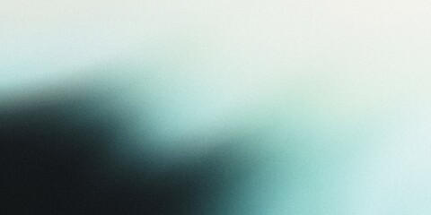 Fototapeta premium Gradient background with coal black, soft aqua, and pale lime tones, featuring gentle radial gradients and a subtle, graceful blur, noise texture effect