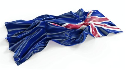 A waving blue flag with a red and white Union Jack design, representing the British Overseas Territory of Montserrat.