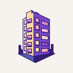 simple apartment design logo