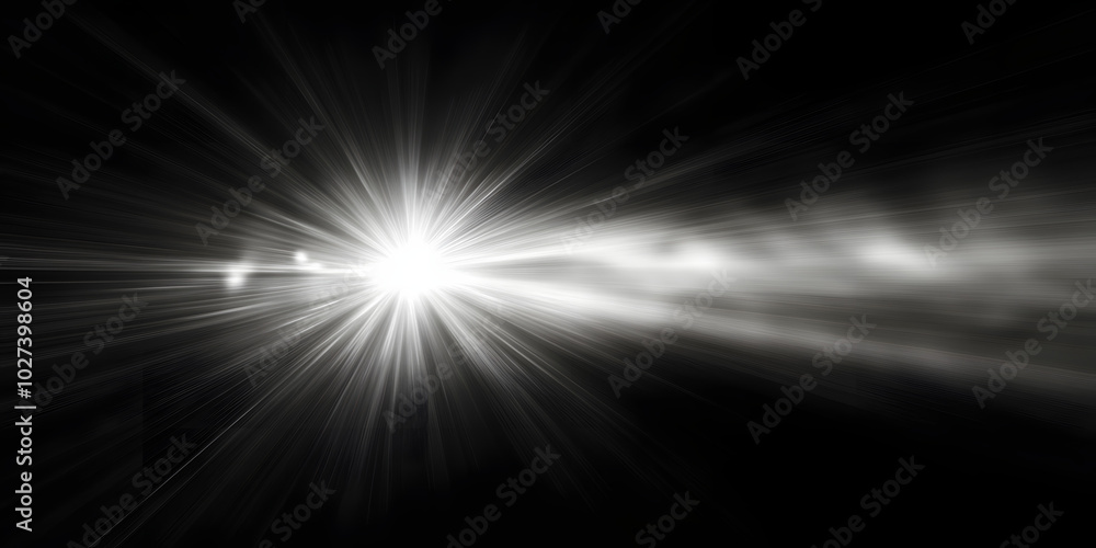 Canvas Prints sun rays light or flash lights isolated on black background for overlay design