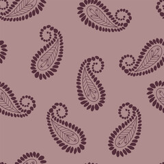 HAND DRAWN PAISLEY ALL OVER PRINT SEAMLESS PATTERN VECTOR ILLUSTRATION