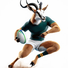 South African Springbok playing Rugby