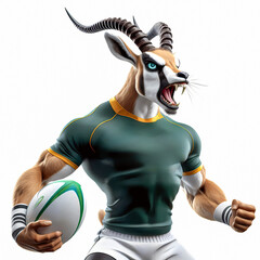 South African Springbok playing Rugby