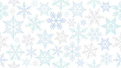 Seamless Christmas pattern with snowflakes, vector eps10 illustration